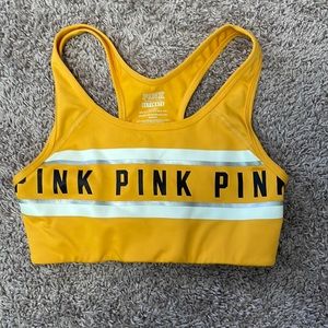 Victoria Secret Pink, yellow sports bra